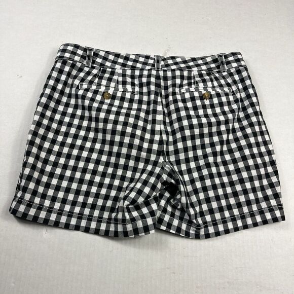 Talbots Weekend Chino Shorts 10P Black White Gingham Check Cotton Preppy Summer - Picture 9 of 11